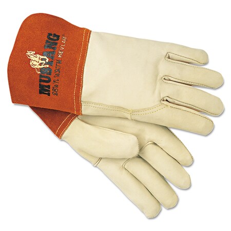 Mcr Safety Welding Gloves, Leather, L, 12 PK 127-4950L